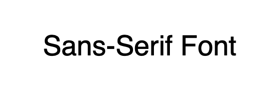 Sans-Serif Character Sample